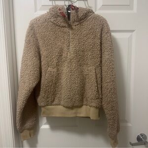 Cozy Tan Sherpa Hoodie